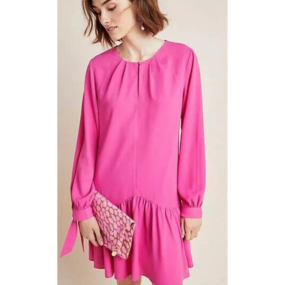 Anthropologie Mare Mare Felix Tunic Mini Dress Pink Size XS Party